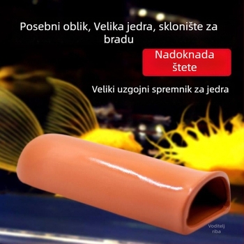 Keramički uzgojni rezervoar za ribe s produženom skrivenom kućicom, pogodan za Sailfin Betta, Panda Gourami i Horseface Gourami
