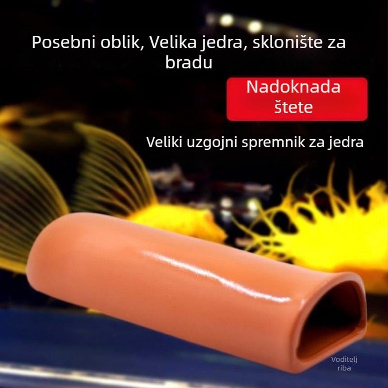 Keramički uzgojni rezervoar za ribe s produženom skrivenom kućicom, pogodan za Sailfin Betta, Panda Gourami i Horseface Gourami