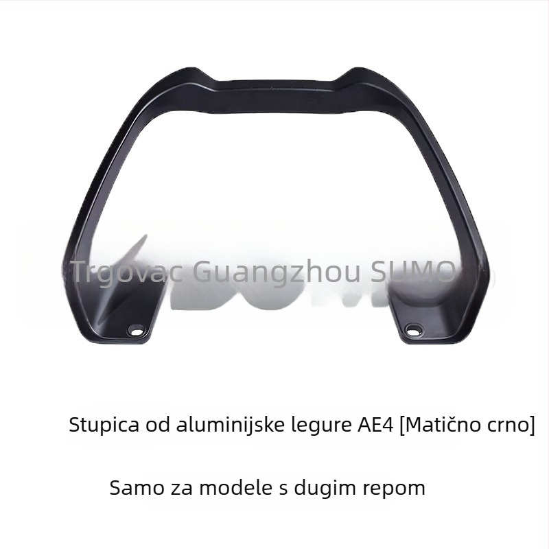 Električni stražnji naslon/ručni naslon za električni motocikl — aluminijska legura, kompatibilan Polar AE4I dugi model, instalacija koja ne oštećuje