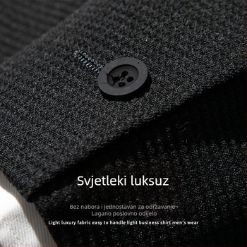 Muško casual sako, labav kroj, ovratnik sakoa, jednostruko kopčanje, poliesterova smjesa, žakardni uzorak