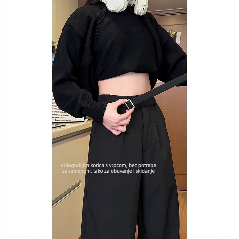 Muške hlače ravnog kroja, lagani poslovni stil, poliester 92% tkanina, proljeće-jesen