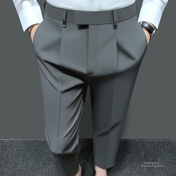 Muške poslovne pantalone s ravnim krojem, poslovni formalni stil, akrilna tkanina, svakodnevna upotreba