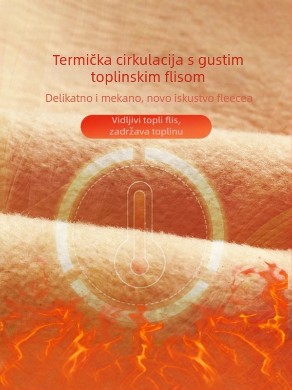 Muške zimske hlače s labavim krojem, fleece podstavljena, smjesa acetatnih vlakana 94%, casual nošenje za muškarce srednje dobi