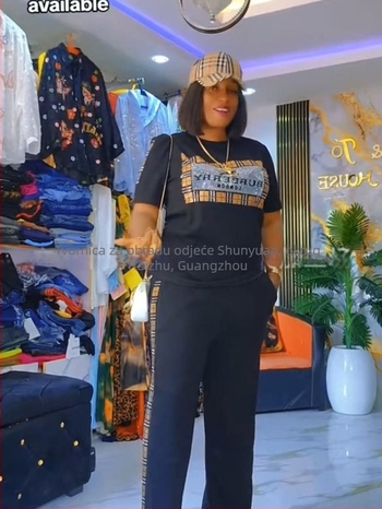 Dvodelni set s printom životinja, gornji dio: T-shirt, donji dio: hlače, pamuk 95%+, gradski stil