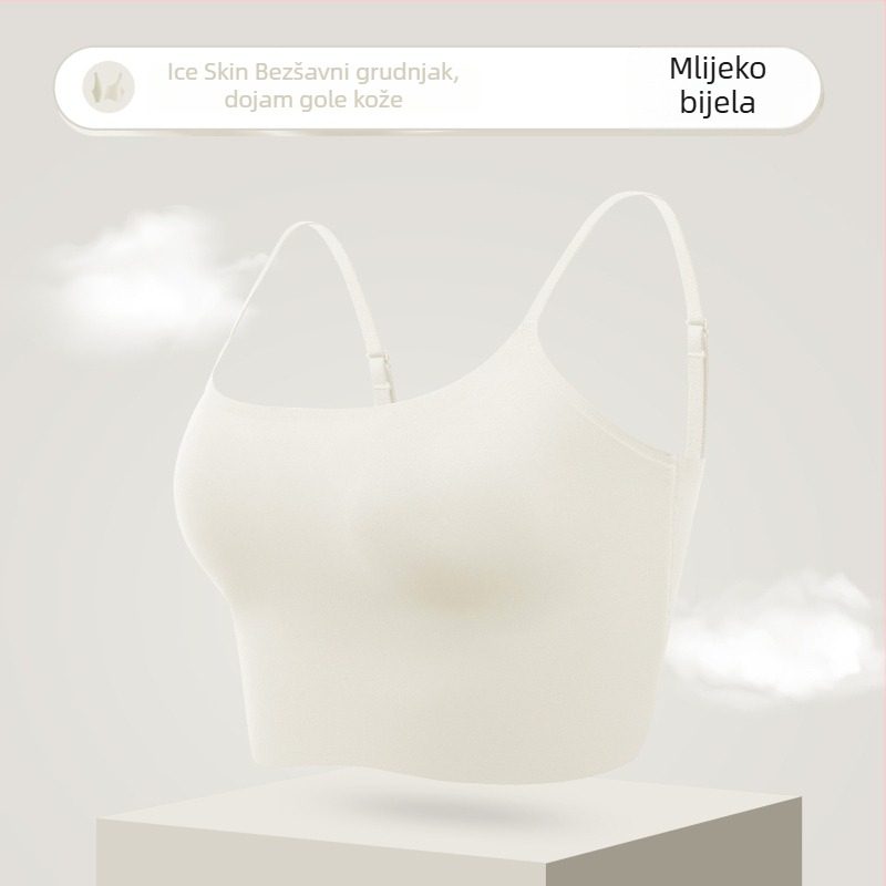 Najlonski tube top s tankom oblikovanom čašicom, prozračan, bezšivni, oblikuje leđa