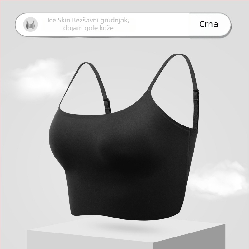 Najlonski tube top s tankom oblikovanom čašicom, prozračan, bezšivni, oblikuje leđa