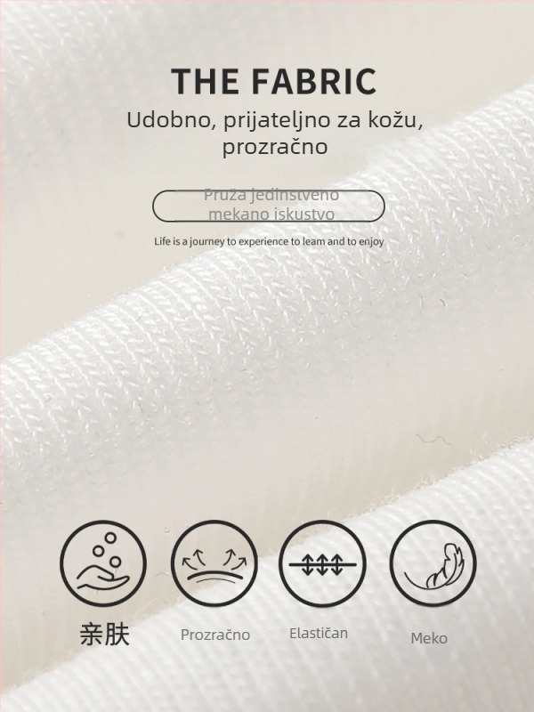 Ženska potkošulja za bazni sloj, s trakama, uski kroj, kratka duljina, jednobojna pamuk 90–95%