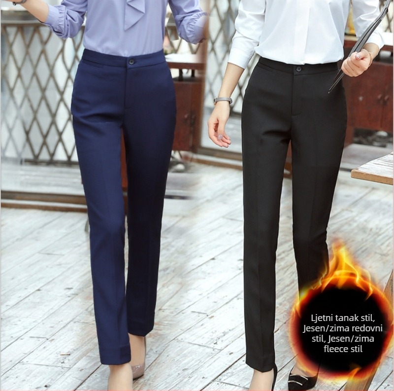 Ženske hlače za ured poliestera, ravni kroj, marka Job, Temperament Commuter stil, casual hlače
