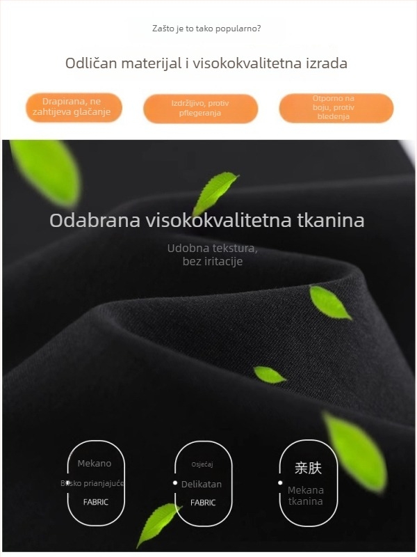 Ženske široke hlače od pamuka i poliestera, elastičan pojas, visoka elastičnost, jesen 2024