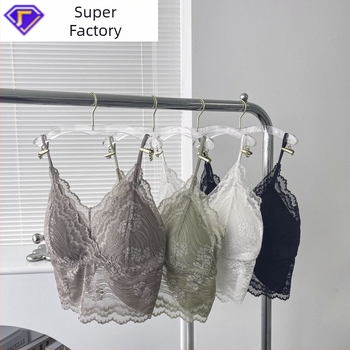 Bezgrudni čipkasti topić za žene – push-up, puna cupa, prozračni najlon 70–80%