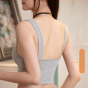 Top bez ramena s jastučićima za prsa, prozračni najlon, 3/4 šalice, oblikovanje leđa