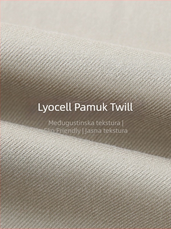 Ženske hlače s ravnim krojem od Lyocell (Tencel), elastični pas, 50–70% Lyocell sadržaj, stil za svakodnevni posao, umjerena debljina