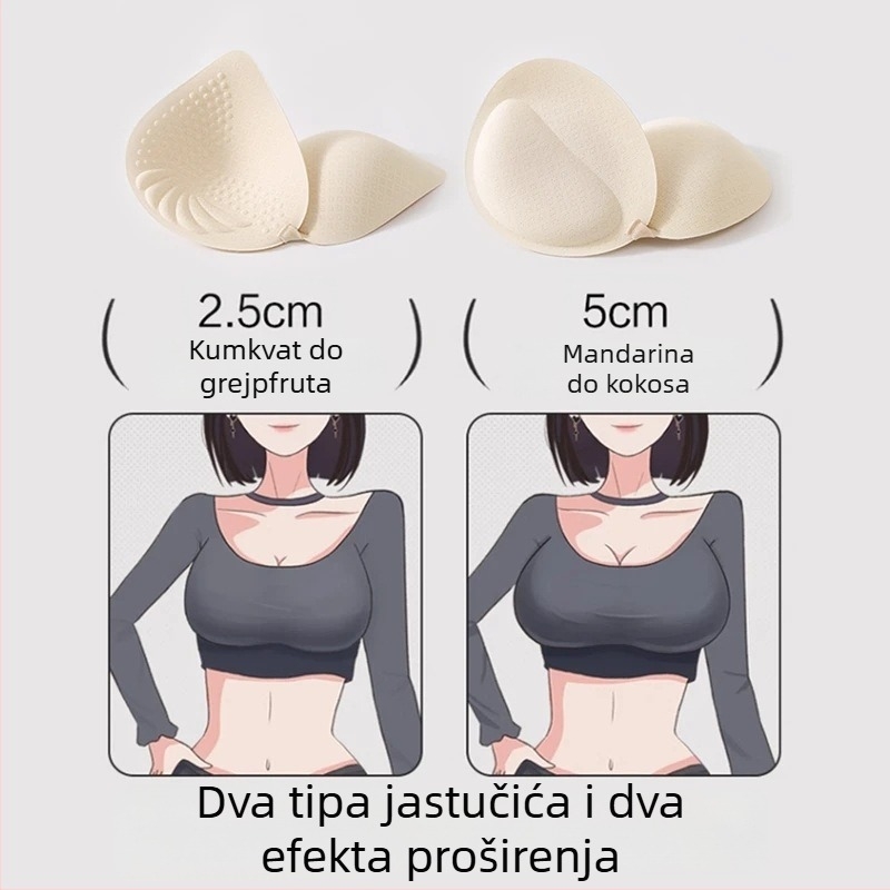 Bezšivni grudnjak od najlona, 3/4 košarica, cijevni stil, japanski stil, čvrste dvostruke naramenice