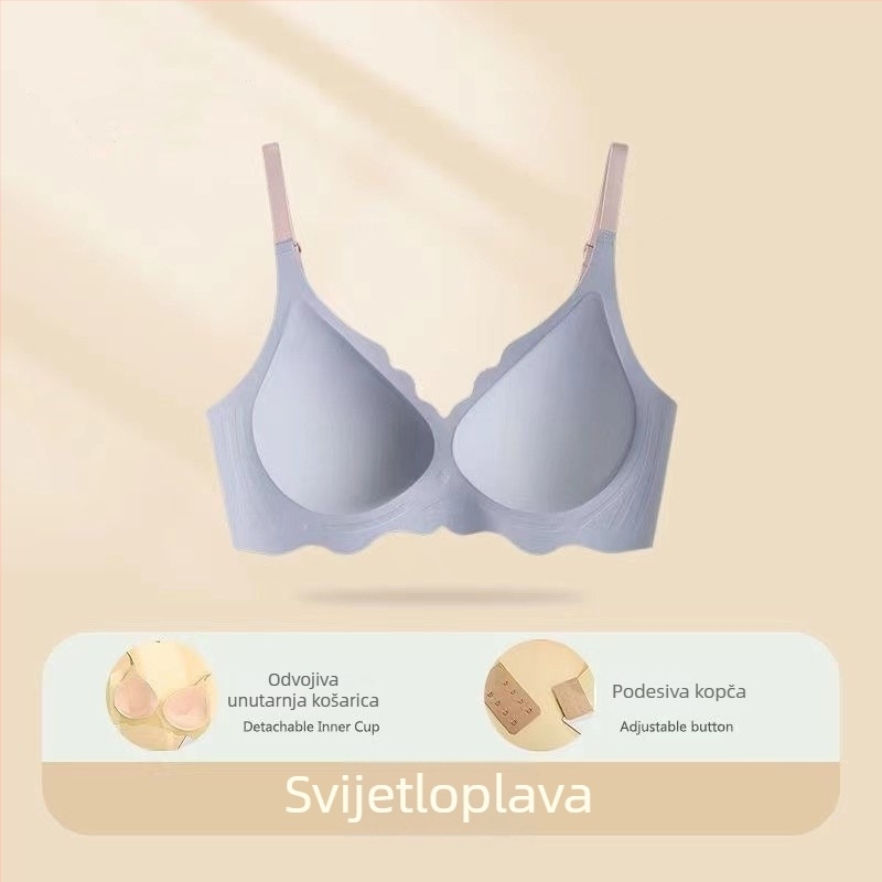 Besprijekorni ženski grudnjak – ultra tanak, prozračan, udoban, lagani sportski stil, nježno podizanje i skupljanje, tube top