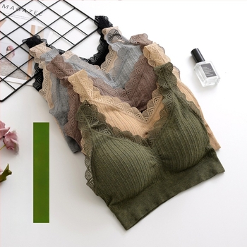 Čipkasti tube top s podstavom, ženski top u stilu prsluka, Modal tkanina