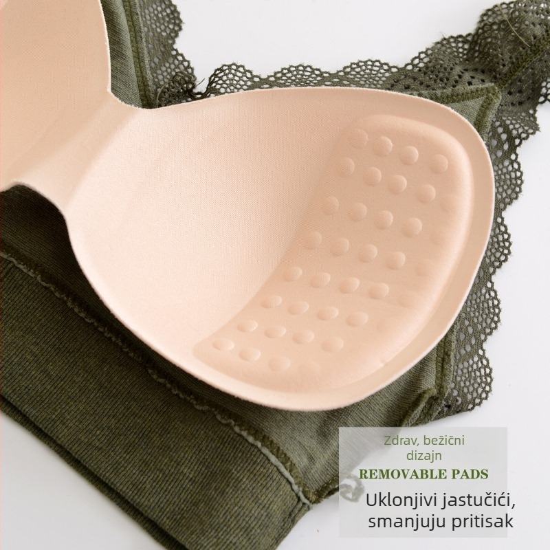 Čipkasti tube top s podstavom, ženski top u stilu prsluka, Modal tkanina