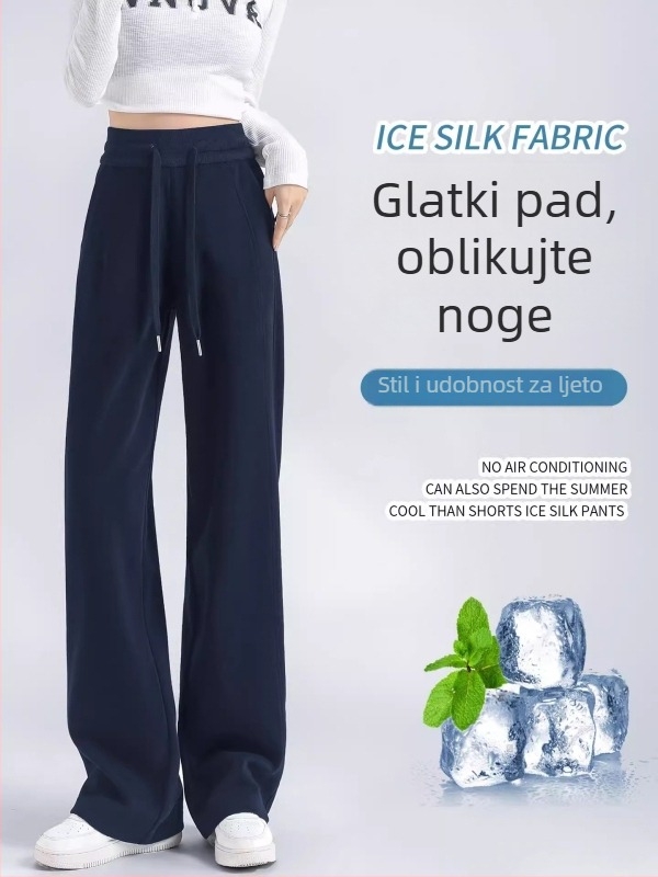 Ženske hlače visokog struka i ravnog kroja, capri duljine, jesen 2025, elastan smjesa.