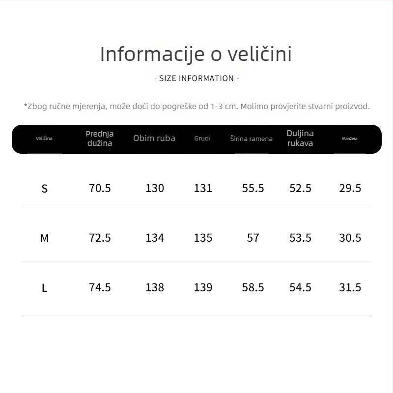 Ženska kratka jakna od pamukasto-mješavine, ležernog kroja, A-linija, duljina 65–80 cm, polo ovratnik, bez rukava.
