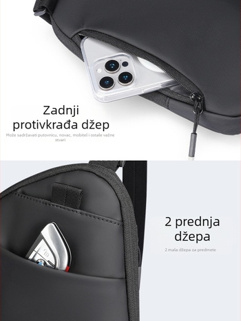 Muška chest bag Marco leden — urbana jednostavnost, Oxford tkanina, otporna na habanje