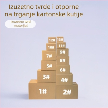 Ekstra tvrda sklopiva kutija od valovitog kartona za pakiranje u e-trgovini, bez ispisa, 180 g/m², unutarnje dimenzije 120x70x80 mm, vanjske 130x80x90 mm