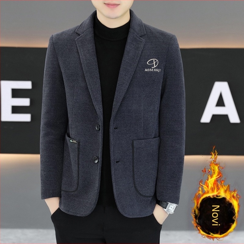 Casual sako odijelo, uski kroj, jednim gumbom, ovratnik sakoa, korejski stil