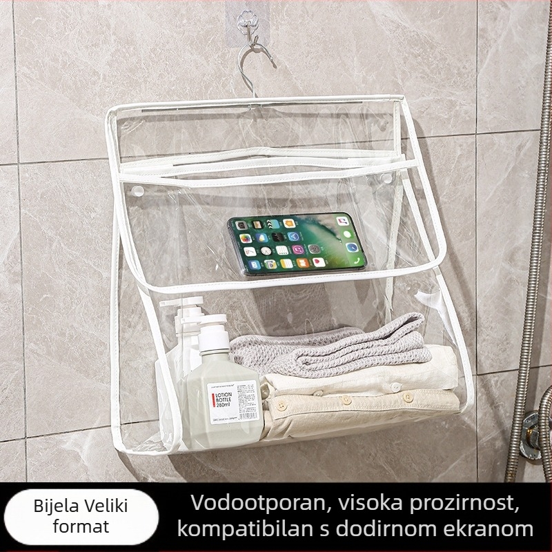 Vješena tašna za pohranu – PVC, stil ručne torbe, višenamjenski organizator za kupaonicu i spavaću sobu, model QH-029