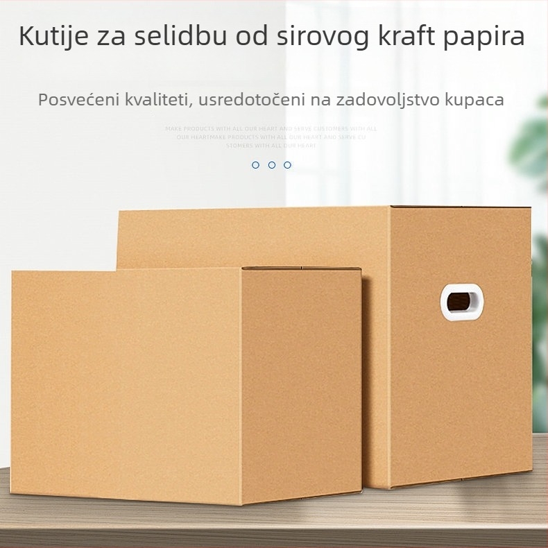 Veliki petoslojni karton za preseljenje, izuzetno čvrst, sklopiva kutija, dimenzije 600×400×500 mm