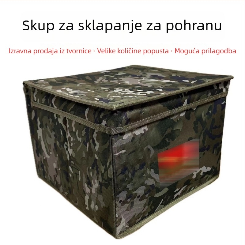 Kutija za pohranu, sklopiva, prijenosna, otporna na prašinu, kapacitet 30–40 L, Oxford materijal