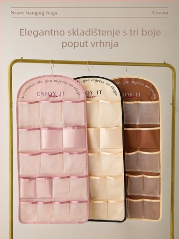 Vješivi organizator za donje rublje, satenski, model ST232212-23221215, višefunkcionalan, skladištenje u spavaćoj sobi (Model ST232212-23221215; Materijal: satenski; Funkcija: višefunkcionalna)