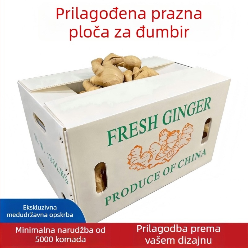 PP šupljački kutija s šupljim panelima za đumbir i povrće – visoka čvrstoća, injekcijsko prešanje, debljina zida 3 mm, nosivost 50 kg, prilagodljivo