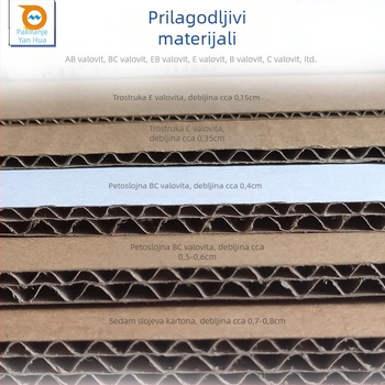 Sklopiva kutija od valovitog kartona, 230 GSM, debljina 5, mogućnost tiska logotipa