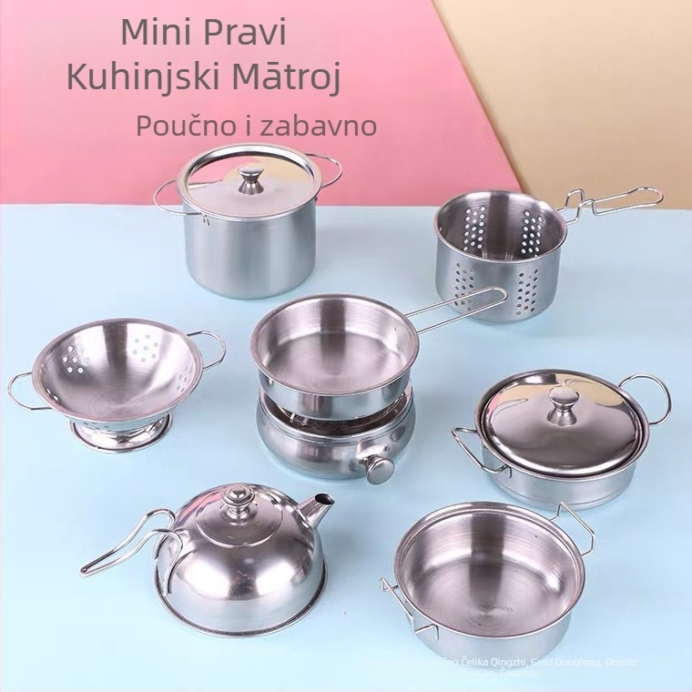 Set kuhinje za igru – nehrđajući čelik, za djecu 7–14 godina, unisex, Hands-on interaktivna igra