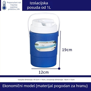 Dvostruko izolirana kutija za hranu za auto, plastična, kompaktna, s vučnom ručkom