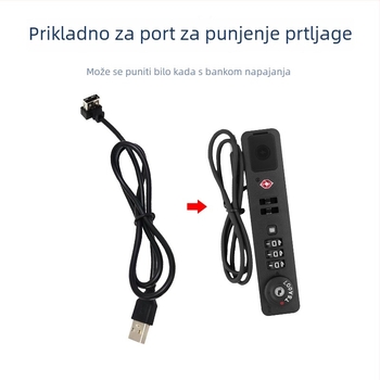 USB kabel za punjenje prtljage s dvostrukim izlazom, putni produžni kabel