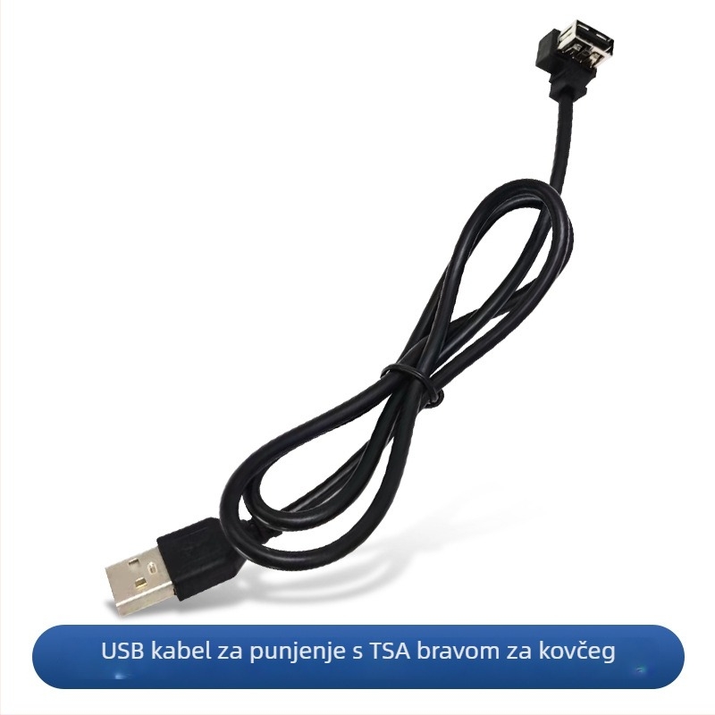 USB kabel za punjenje prtljage s dvostrukim izlazom, putni produžni kabel