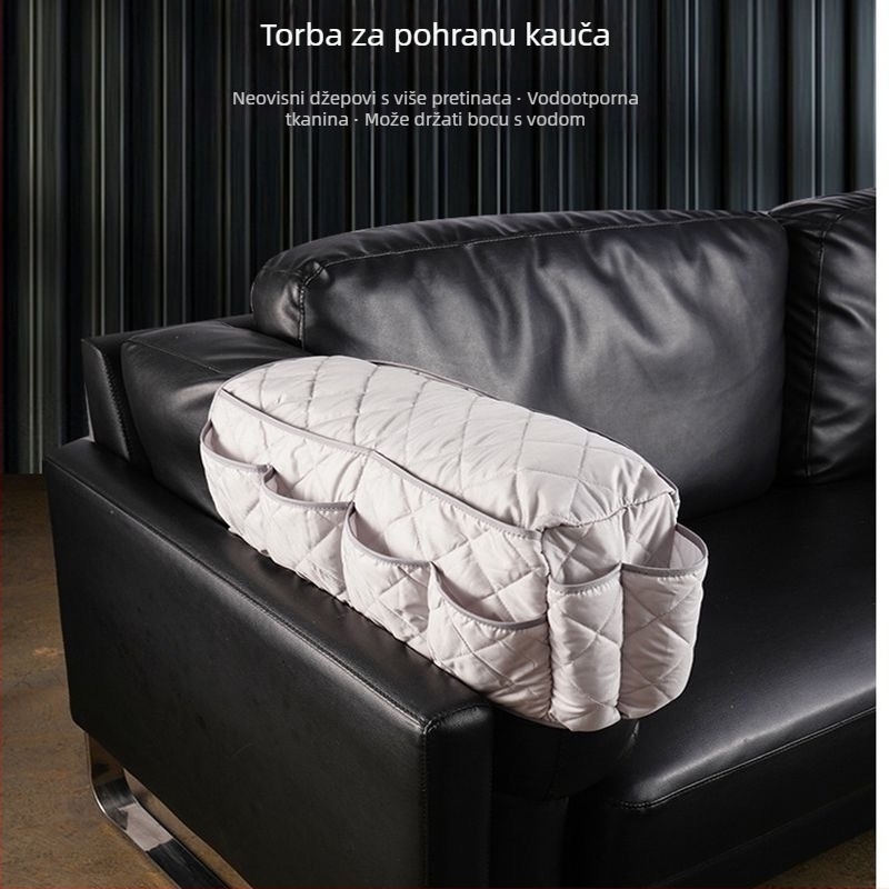 Torba za pohranu na naslonu kauča, kvadratnog oblika, od netkanog materijala, višenamjenska, za dnevni boravak, moderni minimalistički stil