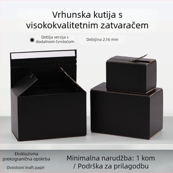 Kutija od kartona sa zatvaračem na zip, od visokotvrdog kraft papira, debljina 2,16 mm, super tvrda, UV broniranje