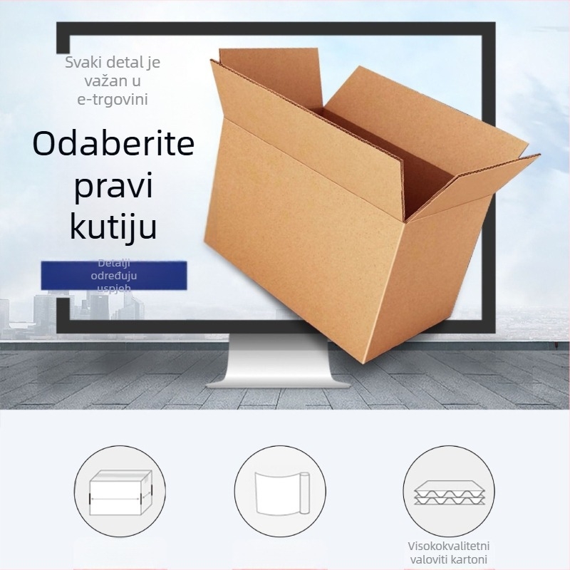 Plošna kutija od valovitog kartona — debljina 5 mm, 230 g/m², pet slojeva čvrst karton