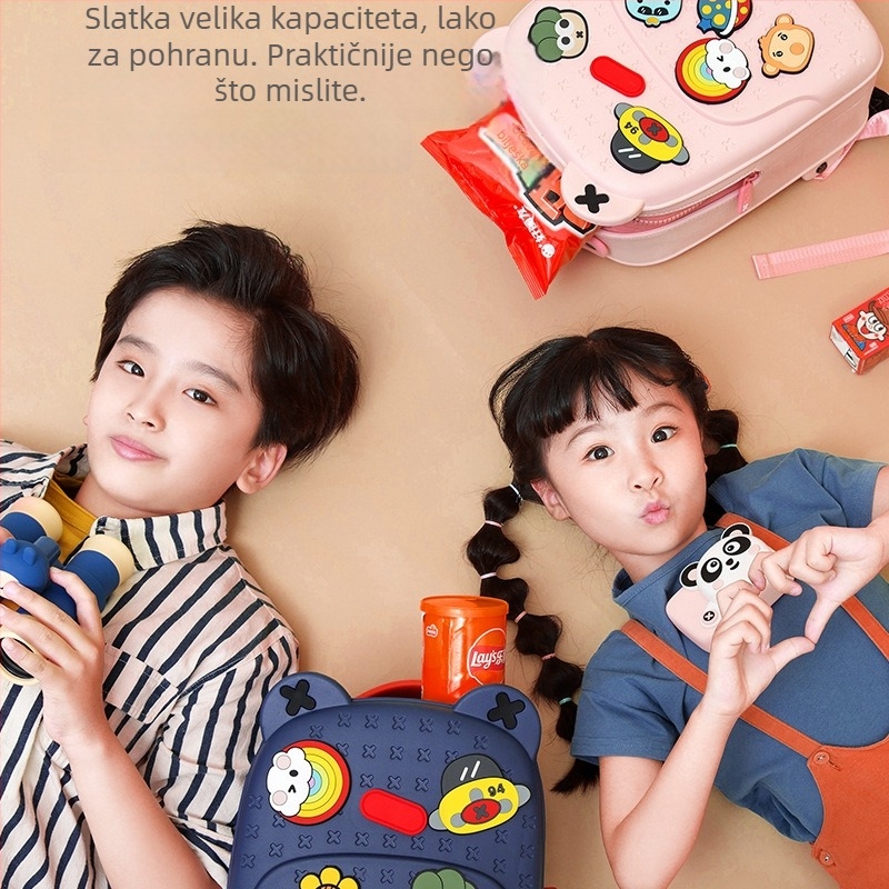 Kewuku školski ruksak za djecu — EVA materijal, prozračan, vodootporan, protiv krađe, geometrijski uzorak