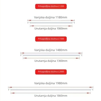 Teleskopska šipka za odlaganje odjeće, model 985, materijal: svila s cvjetnim uzorkom, stil: univerzalni
