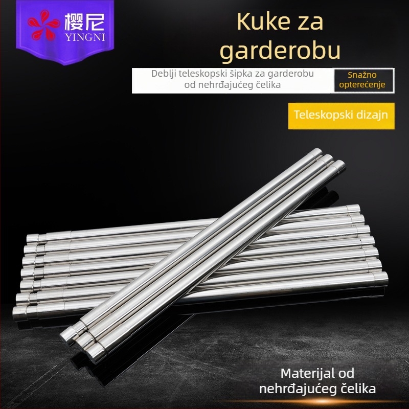 Sakura 304 nerđajući čelik teleskopska šipka za odjeću, model 304, za garderobu