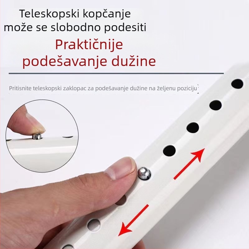 Teleskopska zavjesna šipka za kućnu upotrebu - bez bušenja, protuklizna, od nehrđajućeg čelika, moderan minimalistički stil