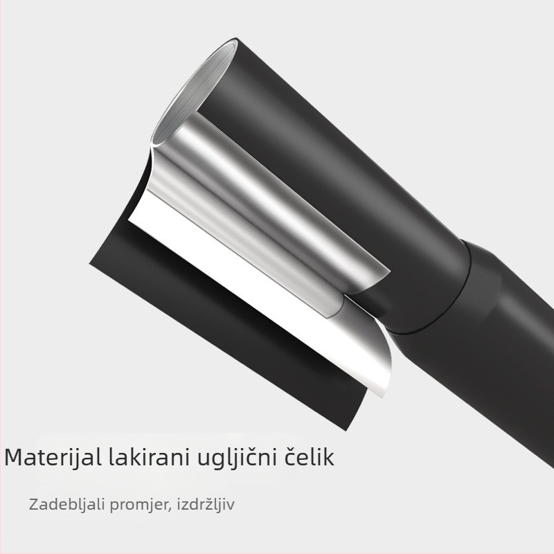 Univerzalna bez bušenja teleskopna šipka za zavjese na vratima i prozorima, kupaonska polica za skladištenje i vješalica za odjeću u garderobi