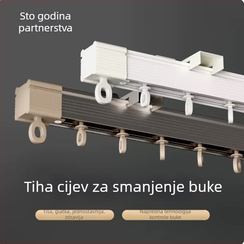 Sustav tračnice za zavjese – aluminijska legura, prilagodljiv, moderni minimalistički stil, Marka: A hundred years of good fit