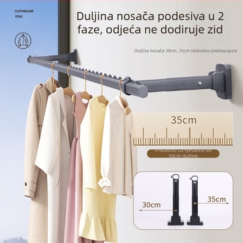 Šipka za sušenje od aluminijske legure – zidni nosač, Brother lou, moderan minimalistički dizajn, lansirano 2024