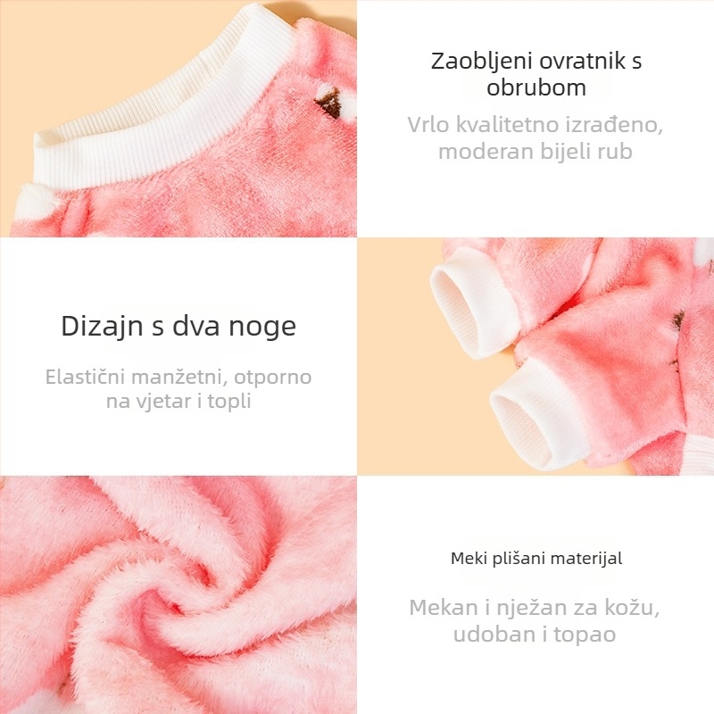 Psi hoodie s kapuljom od koralnog flisa, sladak stil, oznaka SDZ109-129, Yuanfei marka