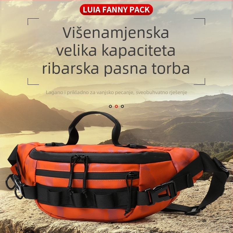 Passerby King Unisex sportska pojas-tašna - Membranski materijal, Smanjenje opterećenja, Prugasti uzorak