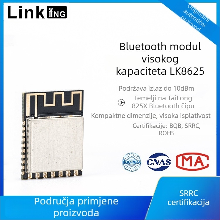 Lianke LK8625 Bluetooth 5.0 BLE modul za pametan dom, bežični prijemnik 2.4 GHz, 20 dBm EIRP, šifra proizvoda 001