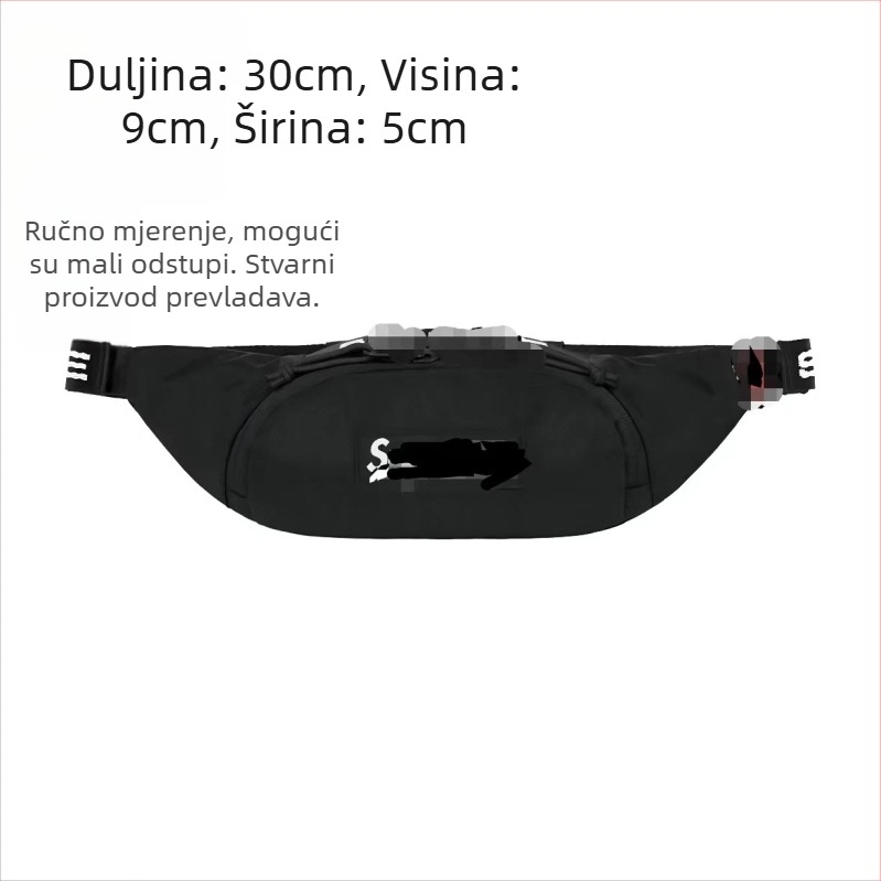 Unisex Oxford pojas torbica s dizajnom slova, gradska sportska i biciklistička torba (Oxford materijal · Unisex · pojas torba za sport · dizajn s slovom · podstavljena unutrašnjost)