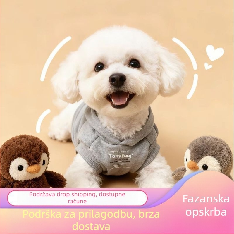 Psi duk s kapuljom za sve sezone, casual stil, Tony dog